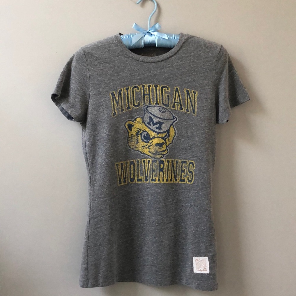 Retro Brand- universe of Michigan gray tee